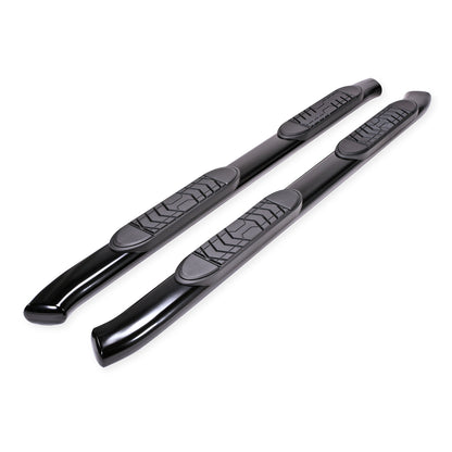 TrailFX 5" Oval Bent Step Nerf Bars W/ Step Pads Black For Chevrolet/GMC - A7066B
