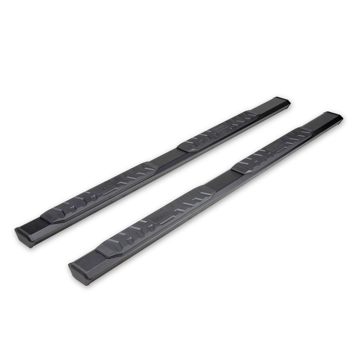 TrailFX 4-1/2" Hexagonal Step Nerf Bars W/ Step Pads Black For Chevrolet/GMC - AL4003B