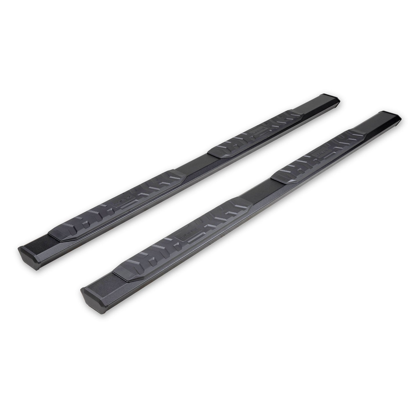 TrailFX 4-1/2" Hexagonal Step Nerf Bars W/ Step Pads Black For Chevrolet/GMC - AL4005B
