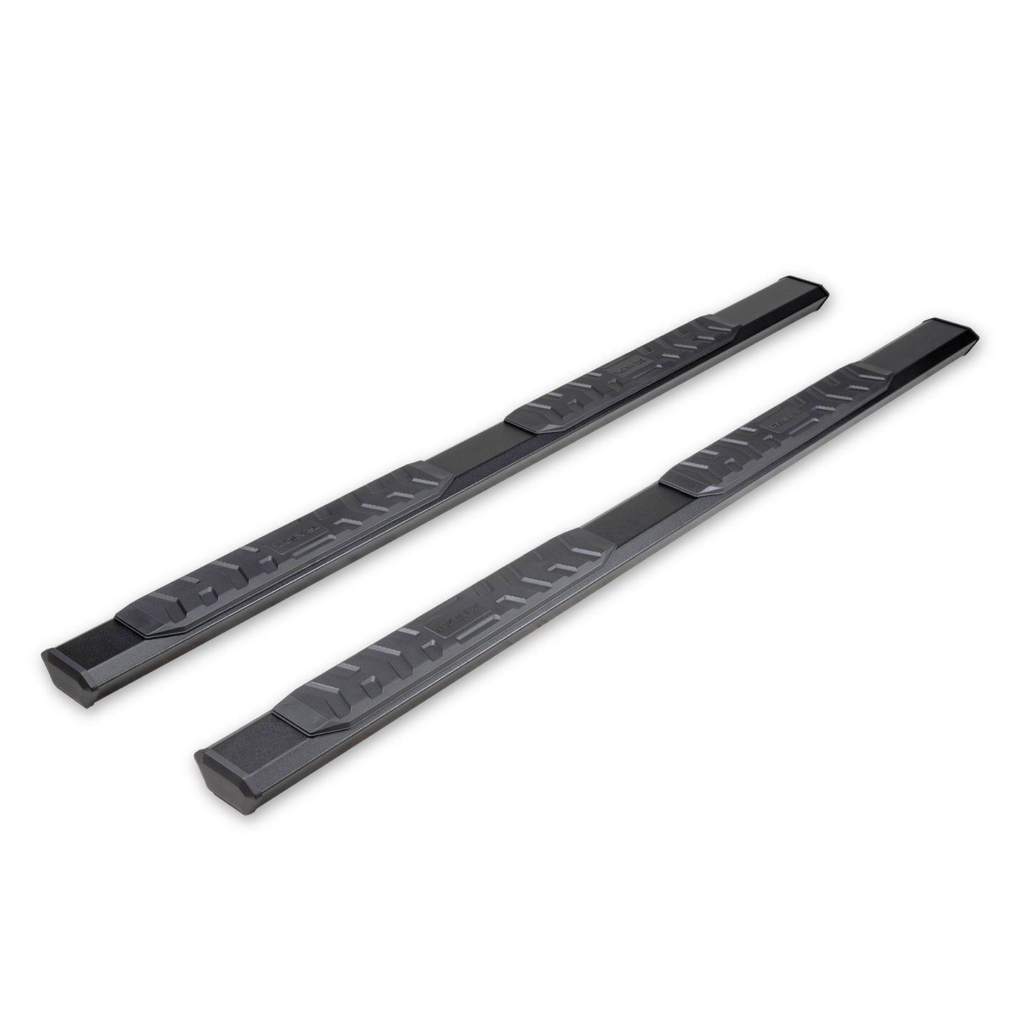 TrailFX 4-1/2" Hexagonal Step Nerf Bars W/ Step Pads Black For Chevrolet/GMC - AL4006B