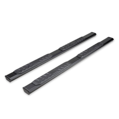 TrailFX 4-1/2" Hexagonal Step Nerf Bars W/ Step Pads Black For Chevrolet/GMC - AL4006B