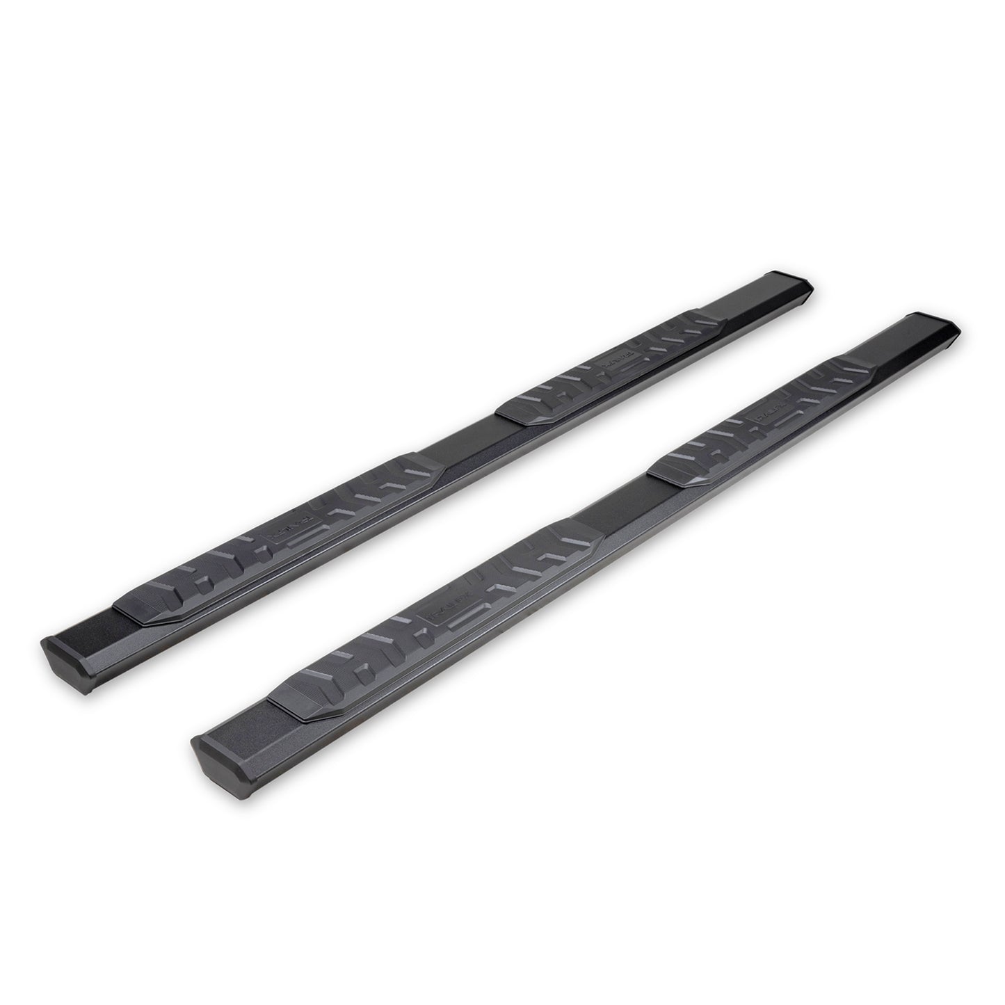 TrailFX 4-1/2" Hexagonal Step Nerf Bars W/ Step Pads Black For Ram 1500/1500 Classic - AL4007B