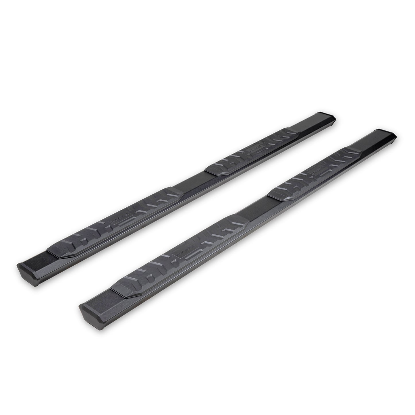 TrailFX 4-1/2" Hexagonal Step Nerf Bars W/ Step Pads Black For Ford F-150/F-250 Super Duty/F-350 Super Duty - AL4011B