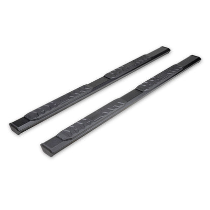 TrailFX 4-1/2" Hexagonal Step Nerf Bars W/ Step Pads Black For Nissan TITAN - AL4015B