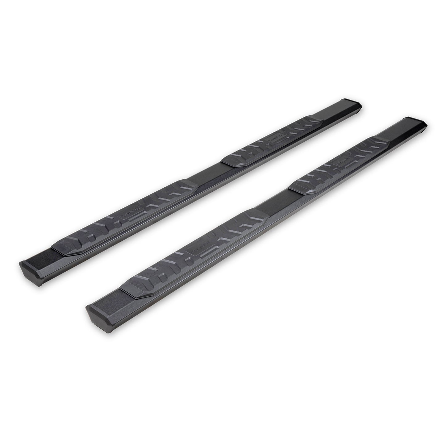 TrailFX 4-1/2" Hexagonal Step Nerf Bars W/ Step Pads Black For Toyota Tacoma - AL4017B