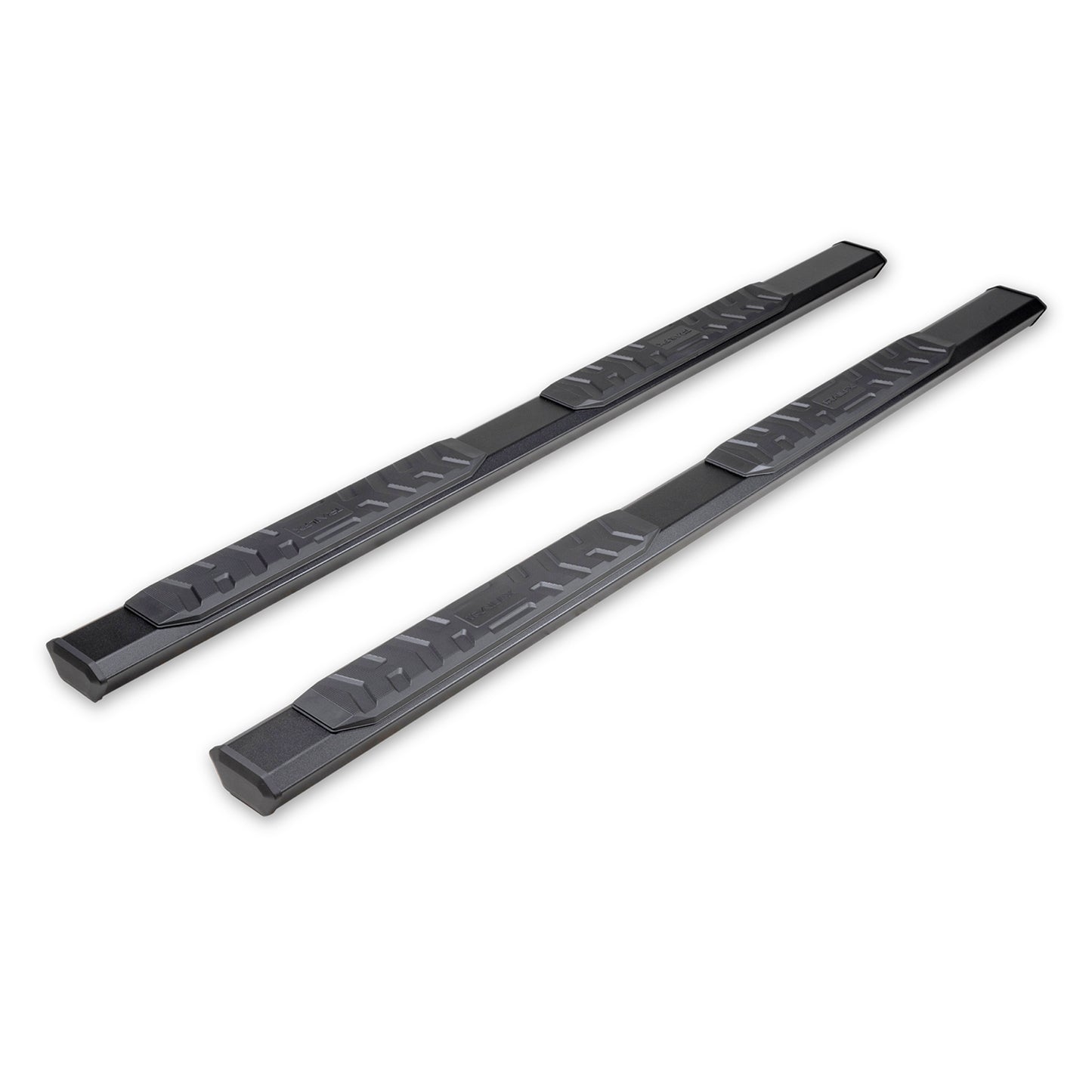 TrailFX 4-1/2" Hexagonal Step Nerf Bars W/ Step Pads Black For Nissan Frontier - AL4021B
