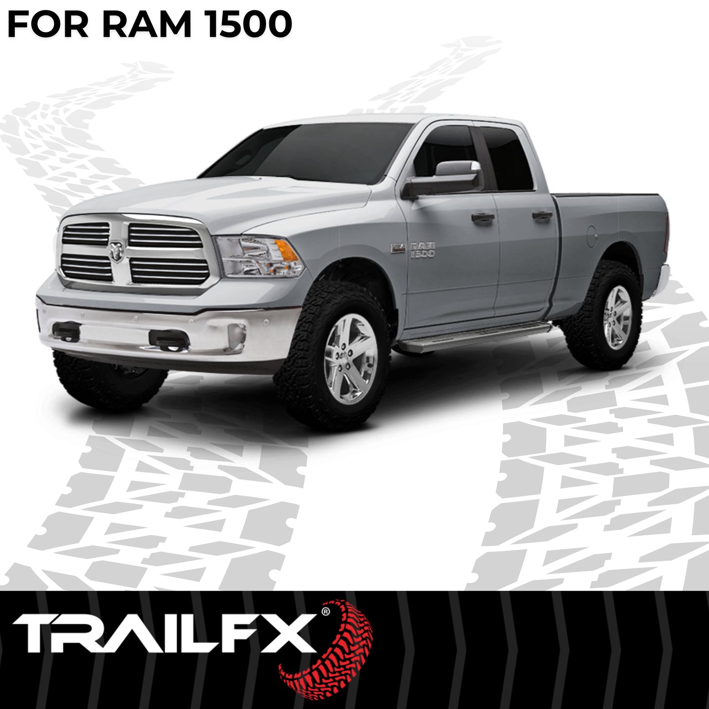 TrailFX A6 Aluminum Running Board For Ram 1500/1500 Classic - AL6010B