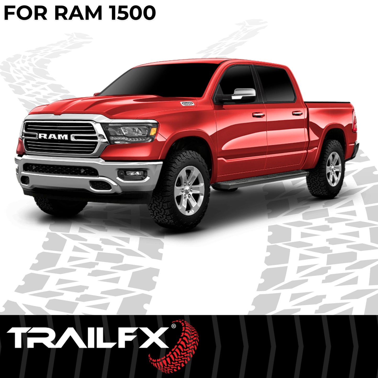 TrailFX A6 Aluminum Running Board For Ram 1500 - AL6013B