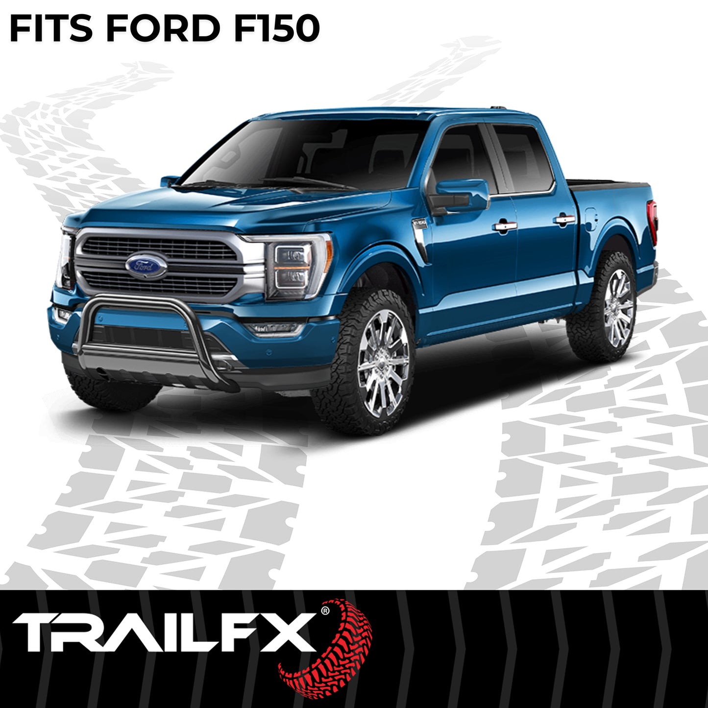TrailFX Bull Bar Black For Ford F-150/F-150 Lightning - B0028B