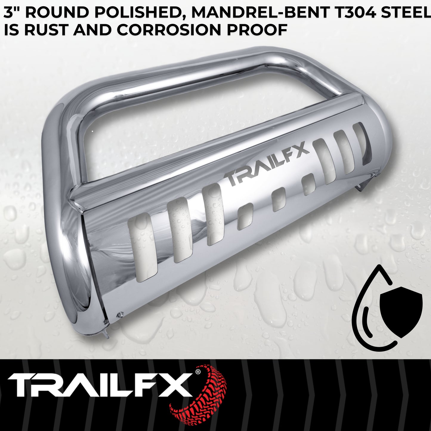 TrailFX Bull Bar Polished Stainless Steel For Toyota Tacoma - B0030S