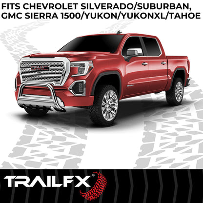 TrailFX Bull Bar Polished Stainless Steel For Cadillac/Chevrolet/GMC - B0033S