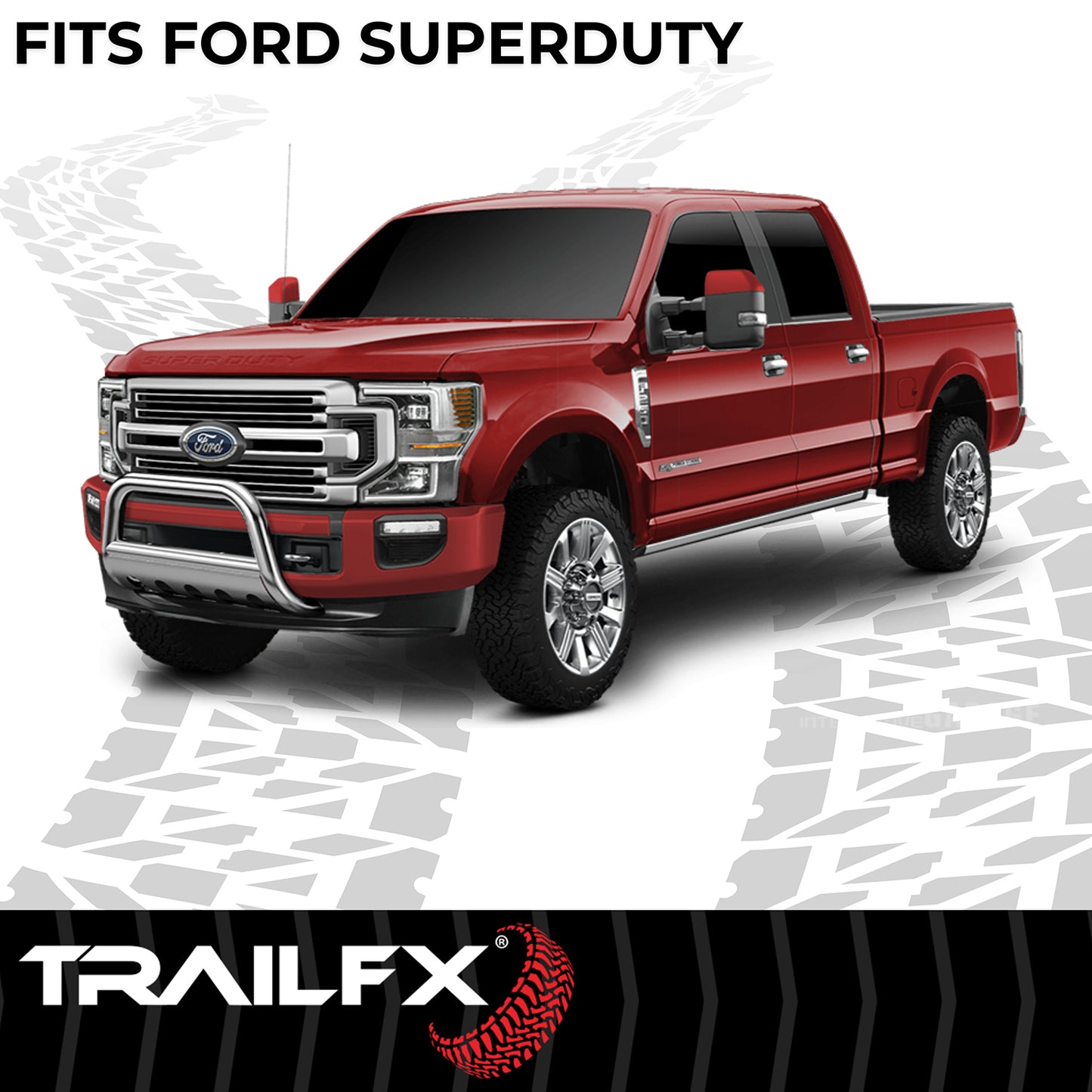 TrailFX Bull Bar Polished Stainless Steel For Ford F-250 Super Duty/F-350 Super Duty/F-450 Super Duty/F-550 Super Duty - B0034S