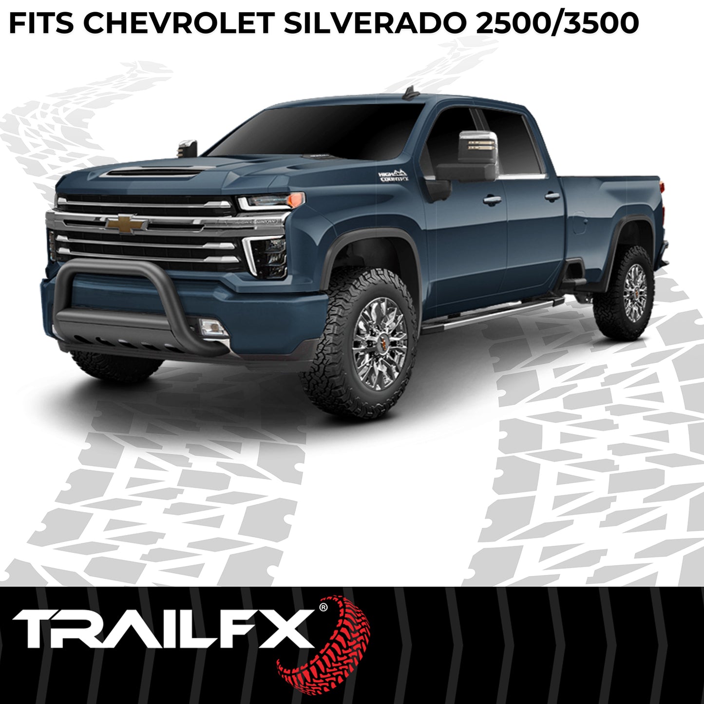 TrailFX Bull Bar Black For GM Silverado/Sierra 2500/3500 - B0040B