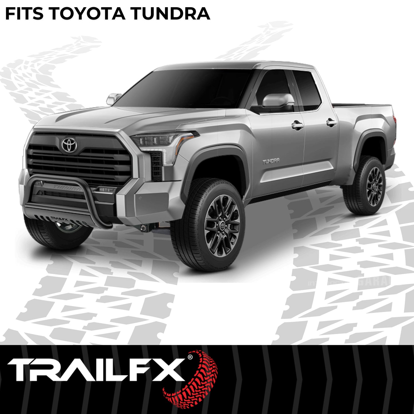 TrailFX 3" Bull Bar Black Steel For Toyota Tundra - B0044T