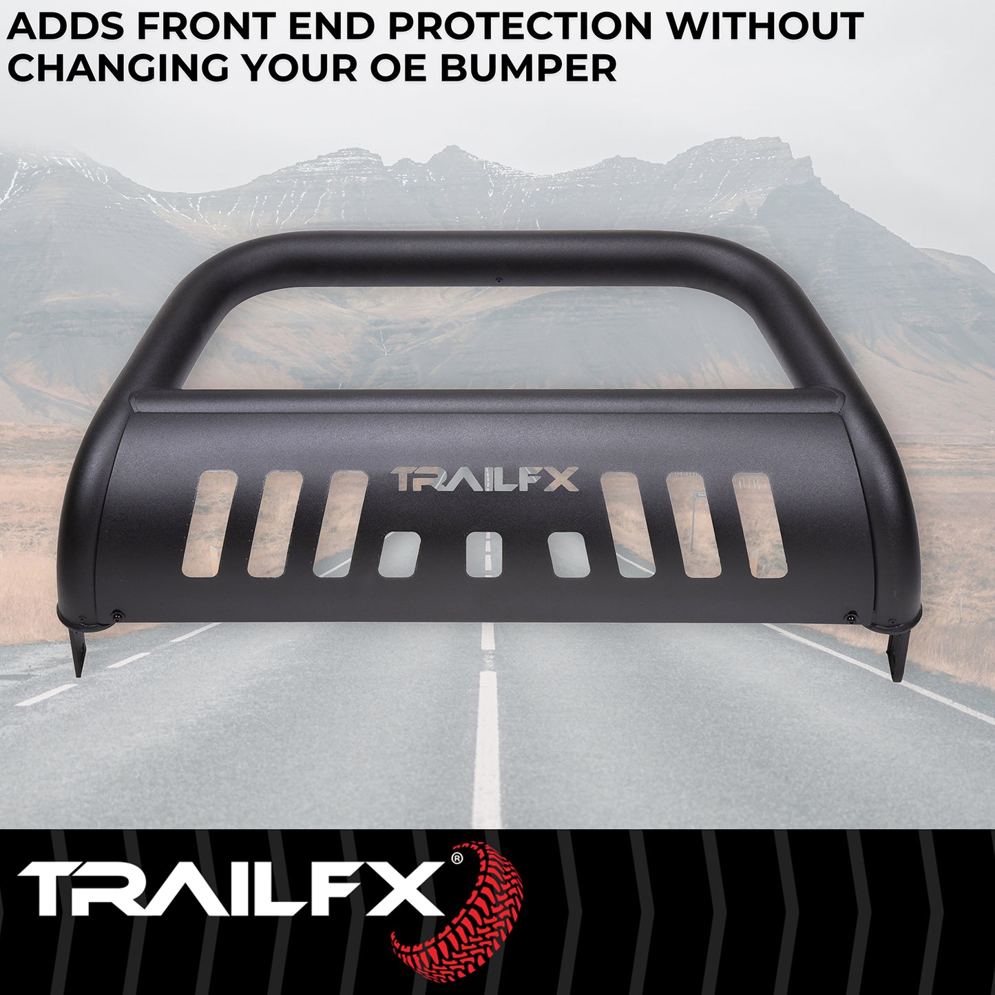 TrailFX 3" Bull Bar Black Steel For Toyota Tacoma - B0045T