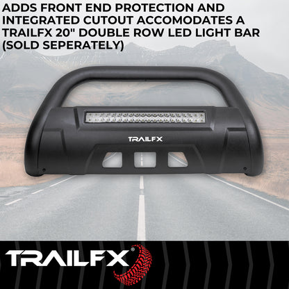 TrailFX 3 1/2" Bull Bar Black Steel For Toyota Tundra - B1614T