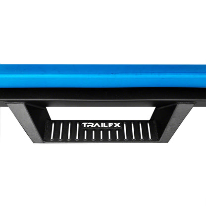 TrailFX 3" Square Step Nerf Bars W/ Step Pads Black For Ford Ranger - DHS022B