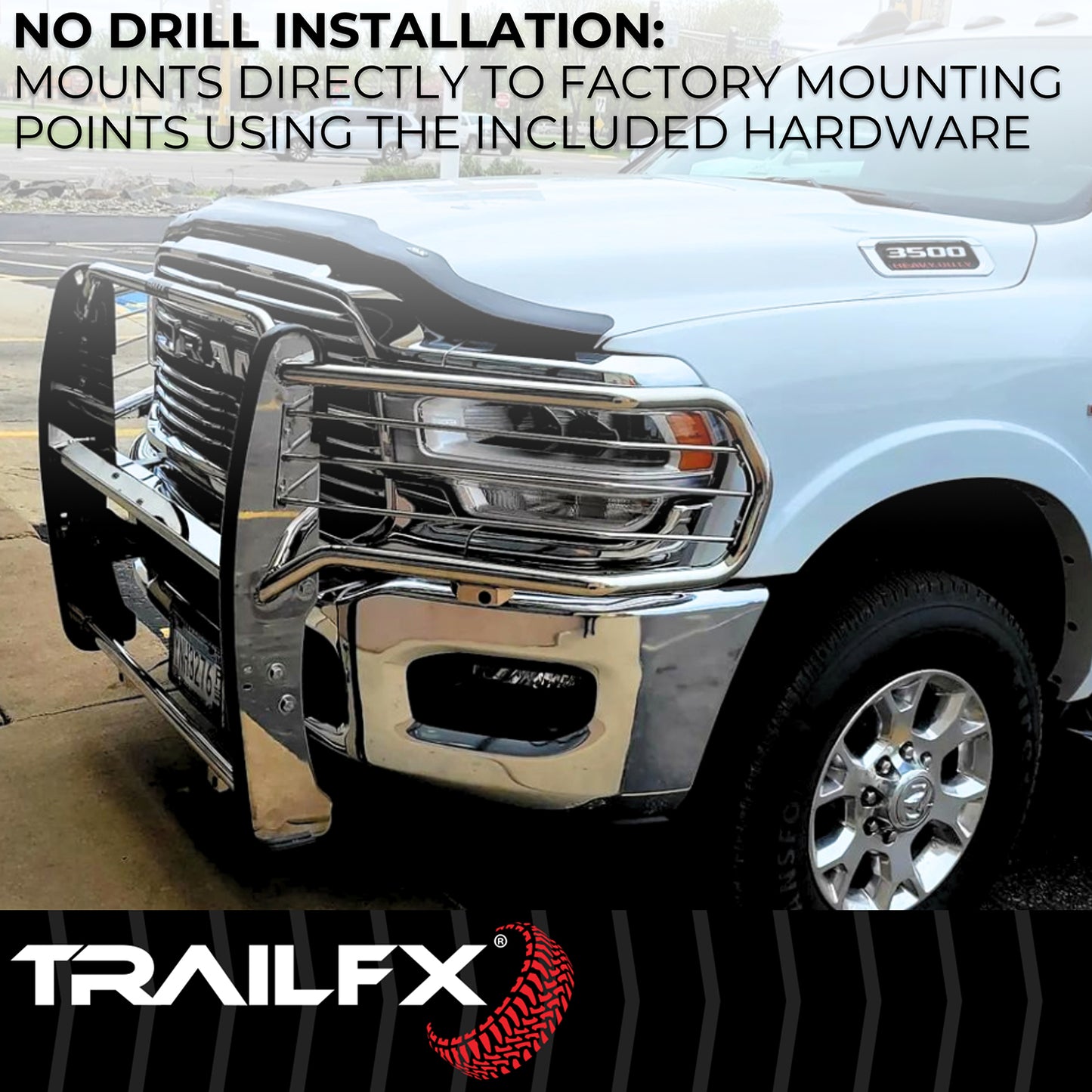 TrailFX Grille Guard Polished Stainless Steel For Toyota Tundra - E0049S