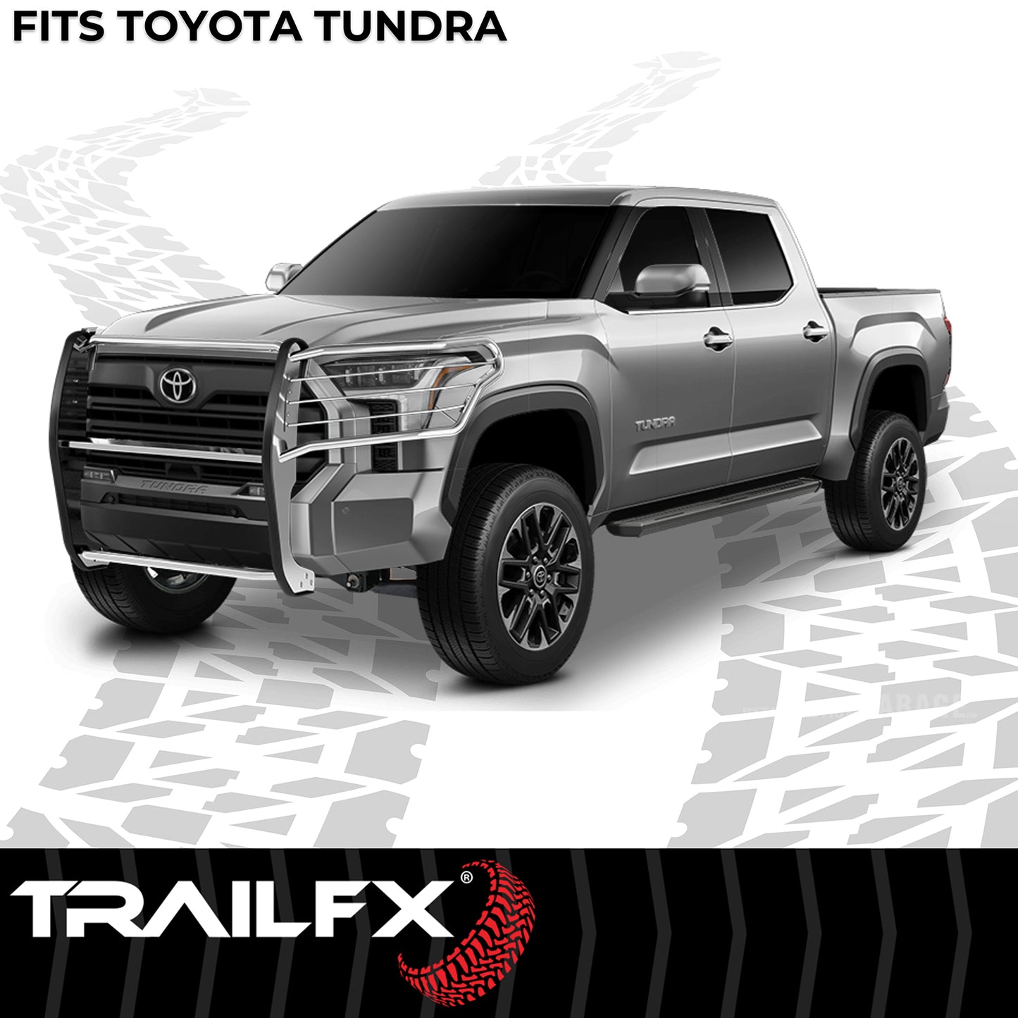 TrailFX Grille Guard Polished Stainless Steel For Toyota Tundra - E0049S