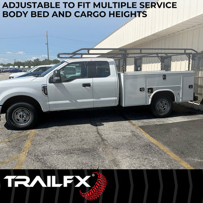 TrailFX Ladder Rack 1500 Lb Cap Multi-Fit Black Steel - FCLR008B