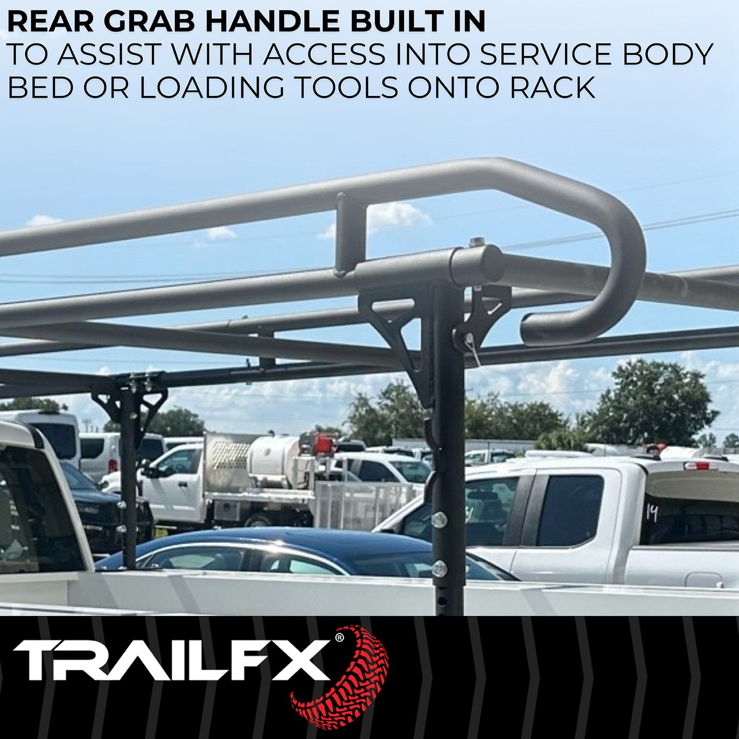 TrailFX Ladder Rack 1500 Lb Cap Multi-Fit Black Steel - FCLR008B