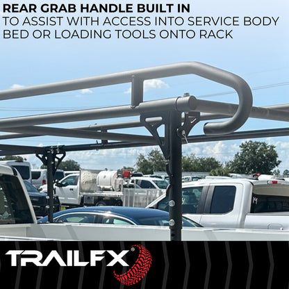 TrailFX Ladder Rack 1500 Lb Cap Multi-Fit Black Steel - FCLR008B