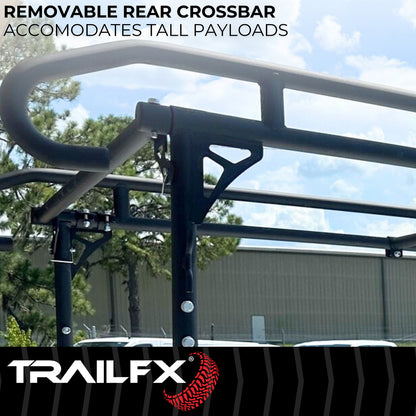TrailFX Ladder Rack 1500 Lb Cap Multi-Fit Black Steel - FCLR008B