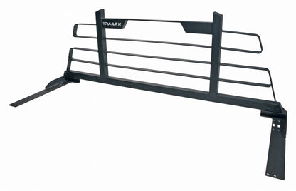 TrailFX Headache Rack Cab Protector Louvered Black Steel - HR001B