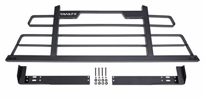 TrailFX Headache Rack Cab Protector Louvered Black Steel - HR001B