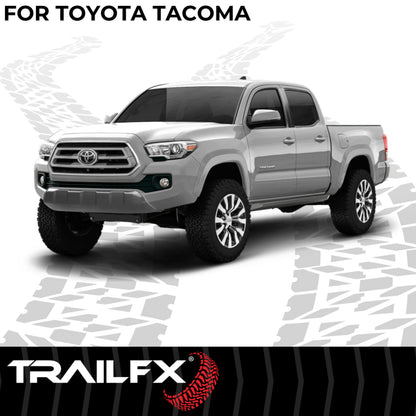 TrailFX Triangular Running Board Black Matte Steel For Toyota Tacoma - ORB008