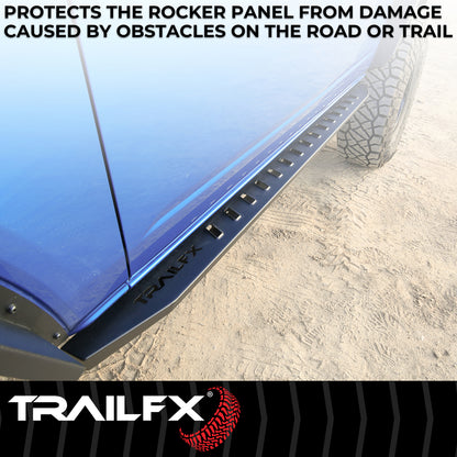 TrailFX Triangular Running Board Black Matte Steel For Ford - ORB014