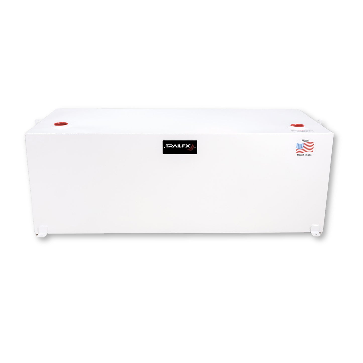 TrailFX 98 Gallon Steel Rectangle Transfer Tank - White - 21098SW