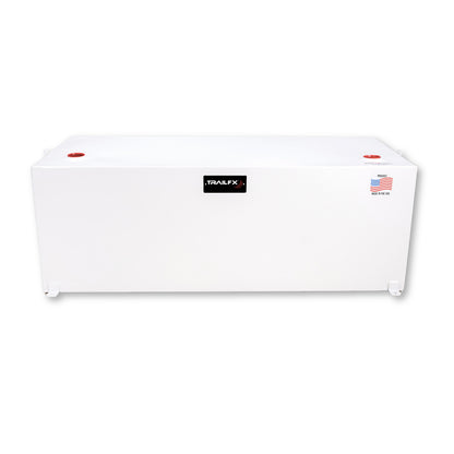TrailFX 98 Gallon Steel Rectangle Transfer Tank - White - 21098SW