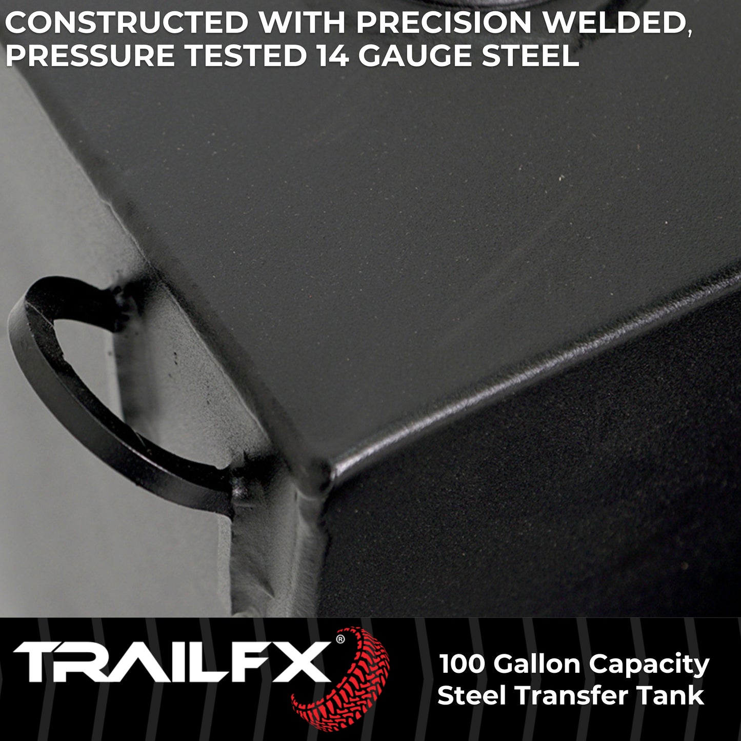 TrailFX 100 Gallon Black Steel L-Shape Transfer Tank - 21110SB