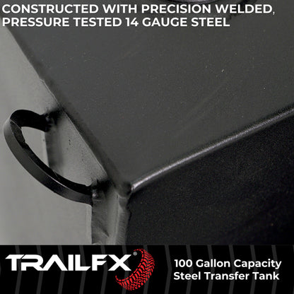 TrailFX 100 Gallon Black Steel L-Shape Transfer Tank - 21110SB