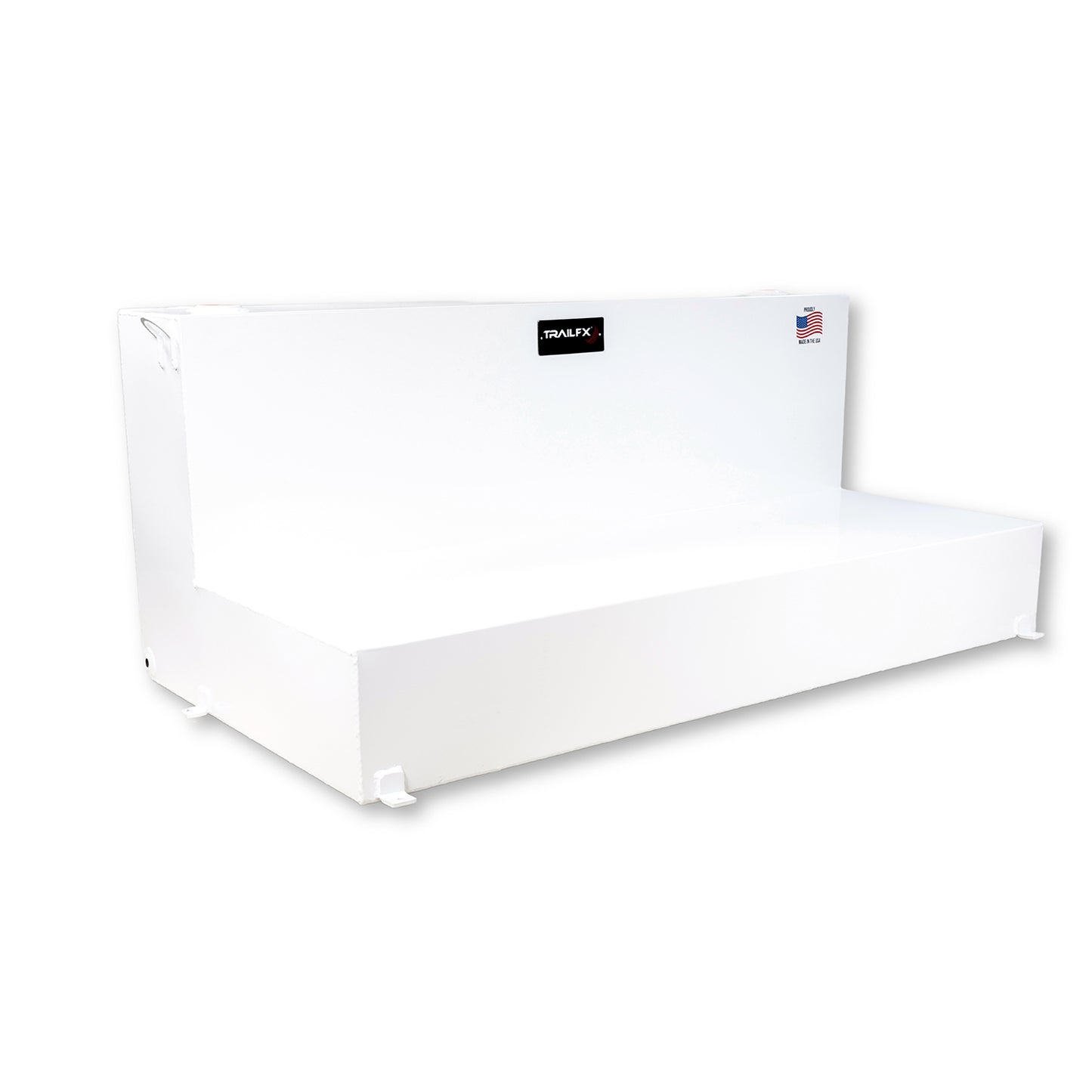 TrailFX 100 Gallon Steel L-Shape Transfer Tank - White - 21110SW