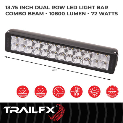 TrailFX DRS 24X3W 12" LED Light Bar Flood/Spot Combo - 12DRSCM