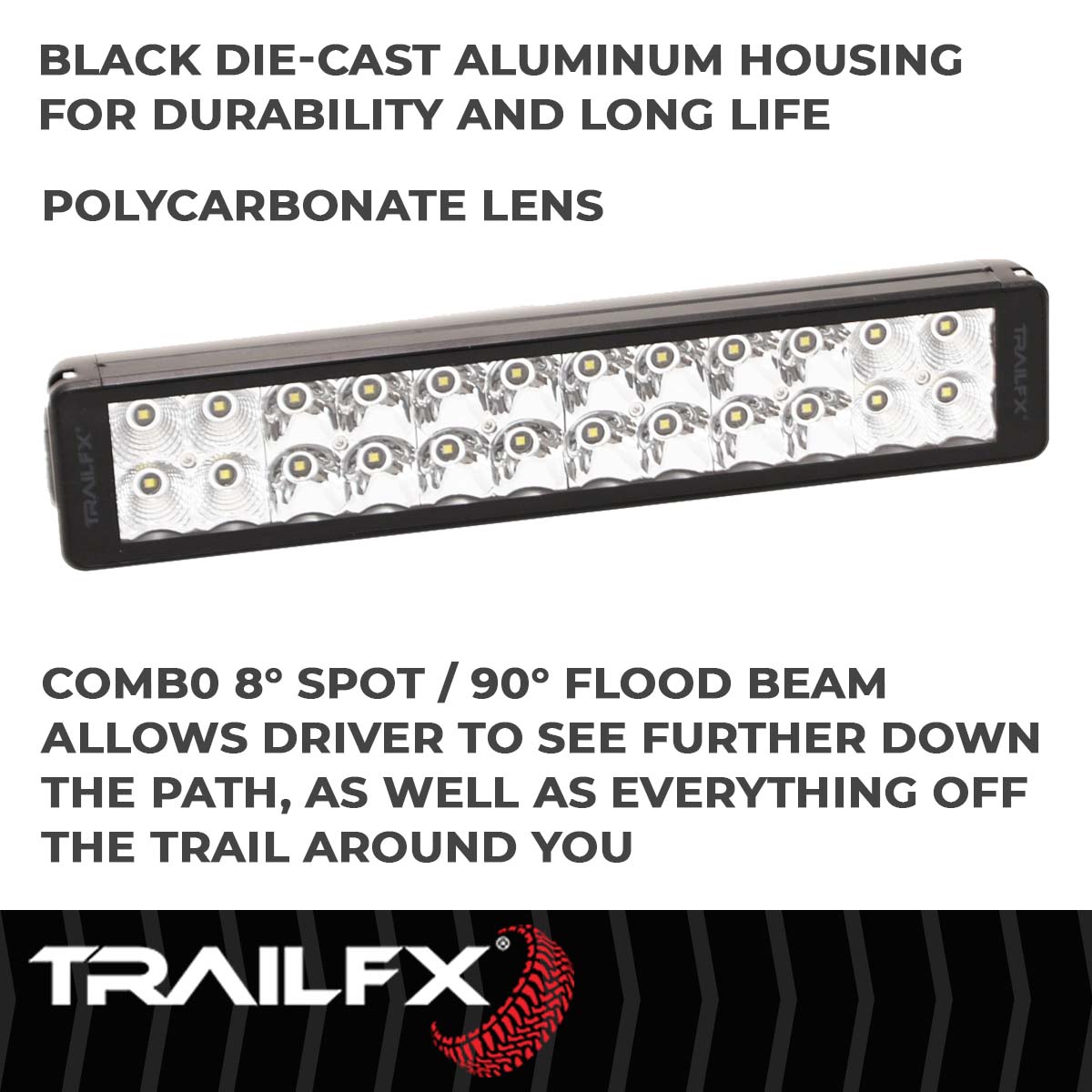 TrailFX DRS 24X3W 12" LED Light Bar Flood/Spot Combo - 12DRSCM
