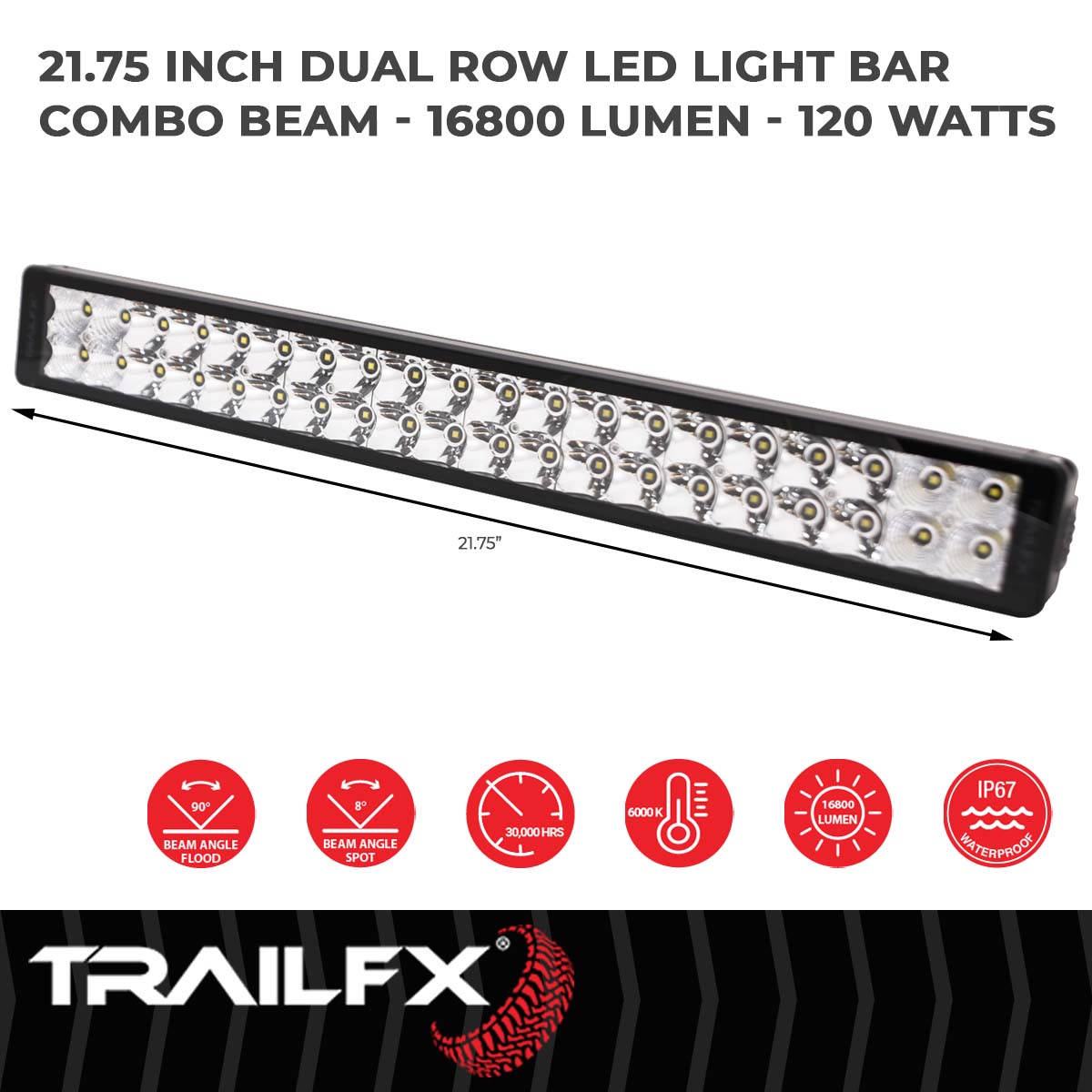 TrailFX DRS 40X3W 20" LED Light Bar Flood/Spot Combo - 20DRSCM