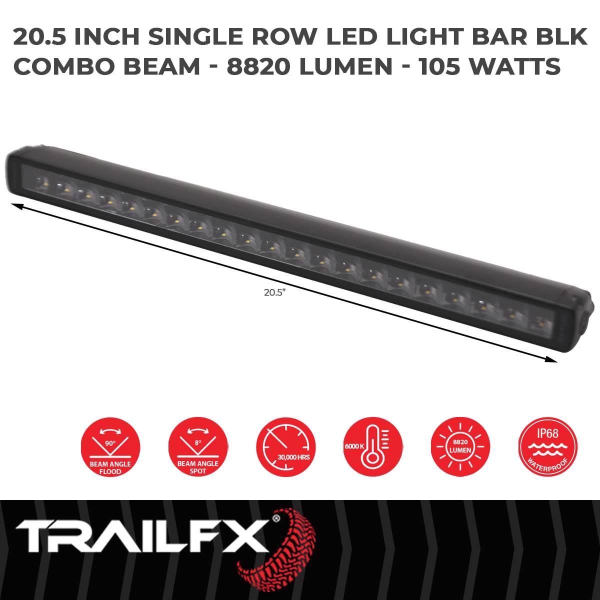 TrailFX SRS 21X5W 20" LED Light Bar Flood/Spot Combo - 20SRSCMB