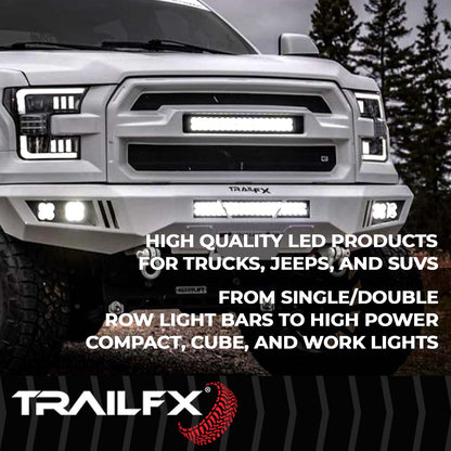TrailFX 3X3 Black Square Pod 4X5W LED Cube Light Flood Pair - 2X2CFBKPR