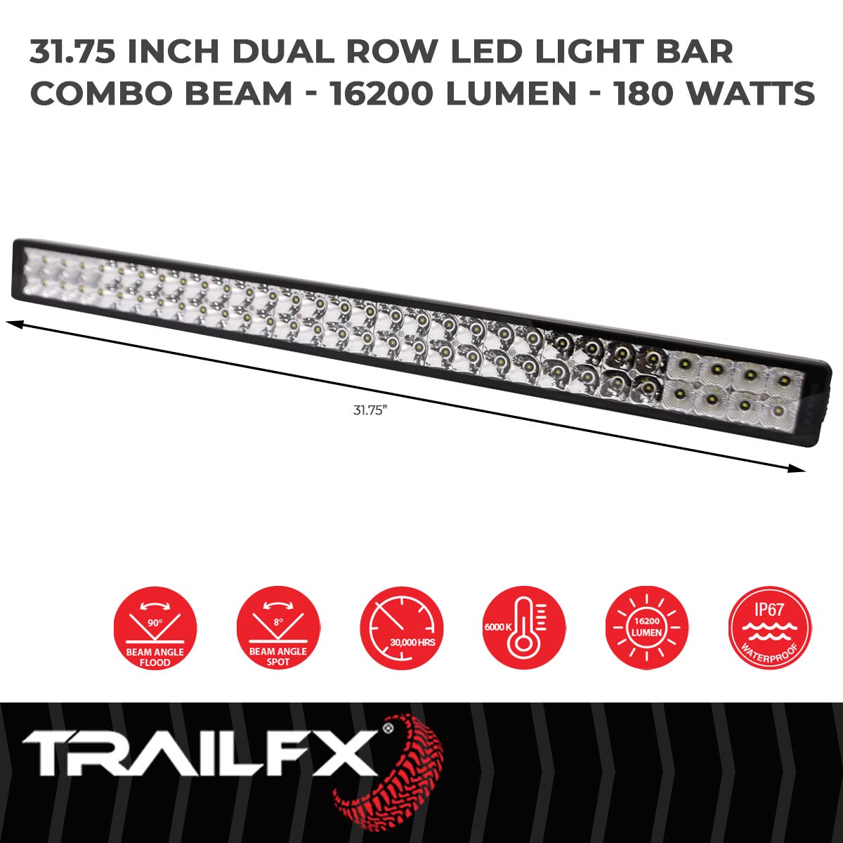 TrailFX DRS 60X3W 30" LED Light Bar Flood/Spot Combo - 30DRSCM