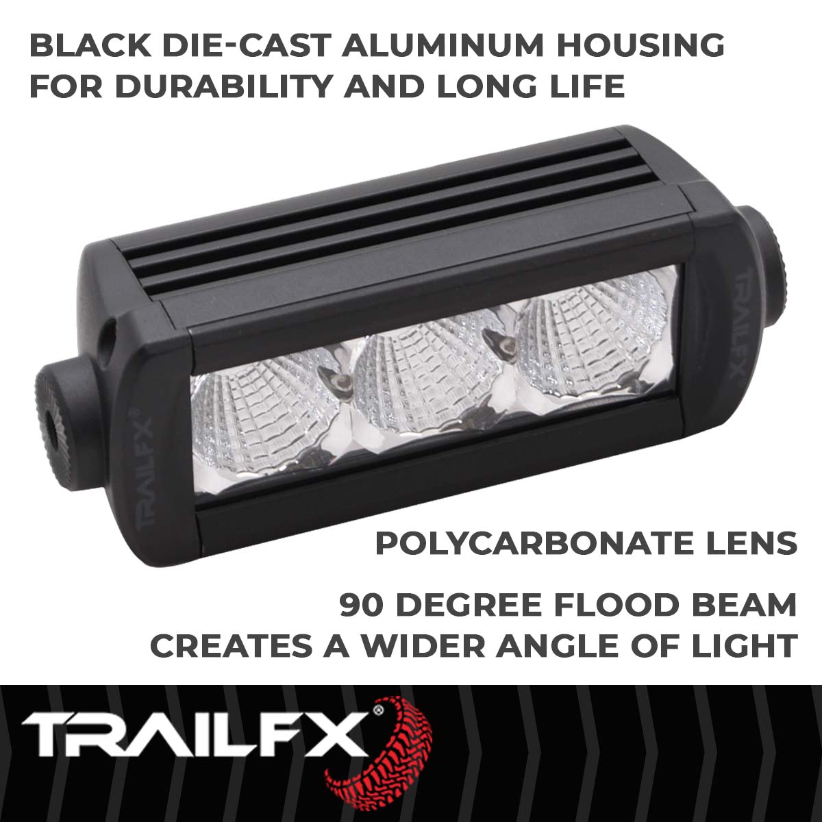 TrailFX SRS 3X5W 5" LED Light Bar Flood - 5SRSF