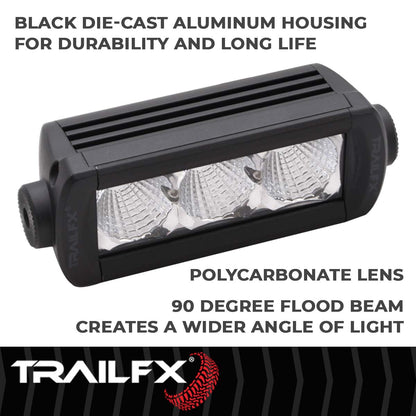 TrailFX SRS 3X5W 5" LED Light Bar Flood - 5SRSF