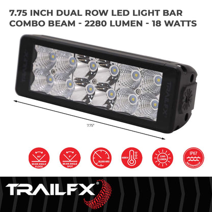 TrailFX DRS 12X1.5W 7" LED Light Bar Flood/Spot Combo - 6DRSCM