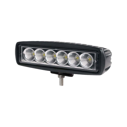 TrailFX Rectangular Work Light 6X3W LED Flood Single - SRUTLFL