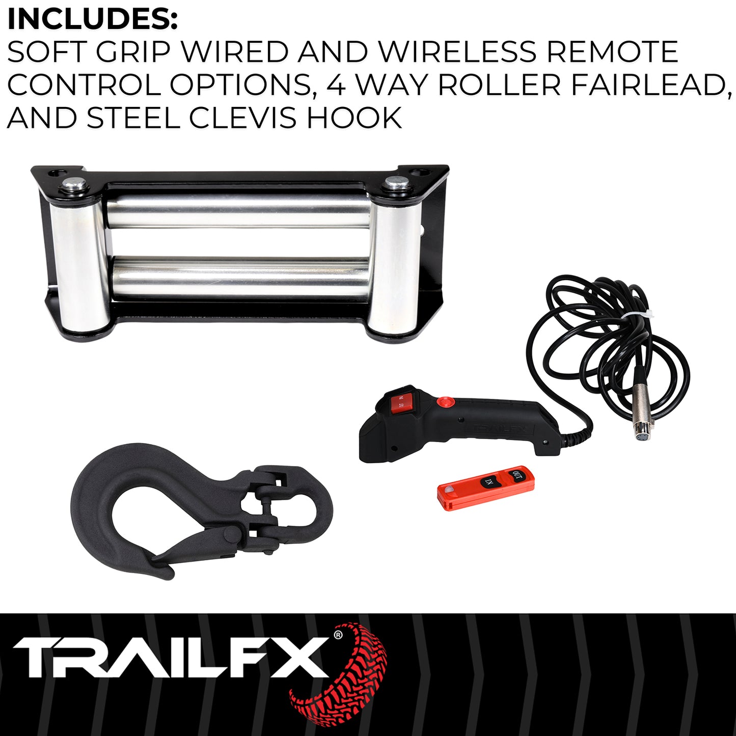 TrailFX Reflex 2.0 Steel Cable Winch 12000 Lb - WR212B