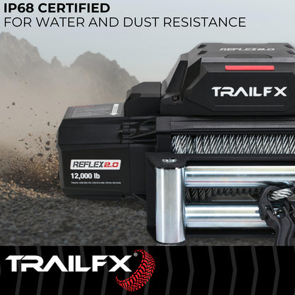 TrailFX Reflex 2.0 Steel Cable Winch 12000 Lb - WR212B
