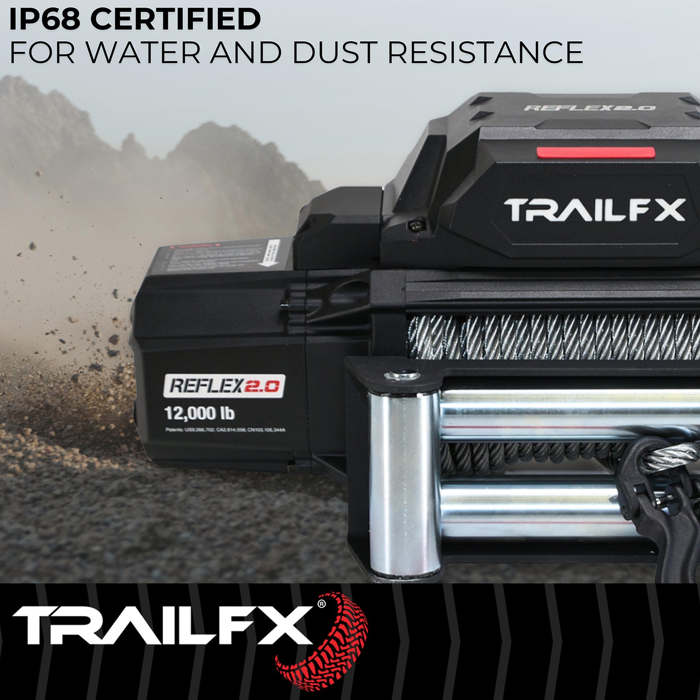 TrailFX Reflex 2.0 Steel Cable Winch 9500 Lb - WR295B