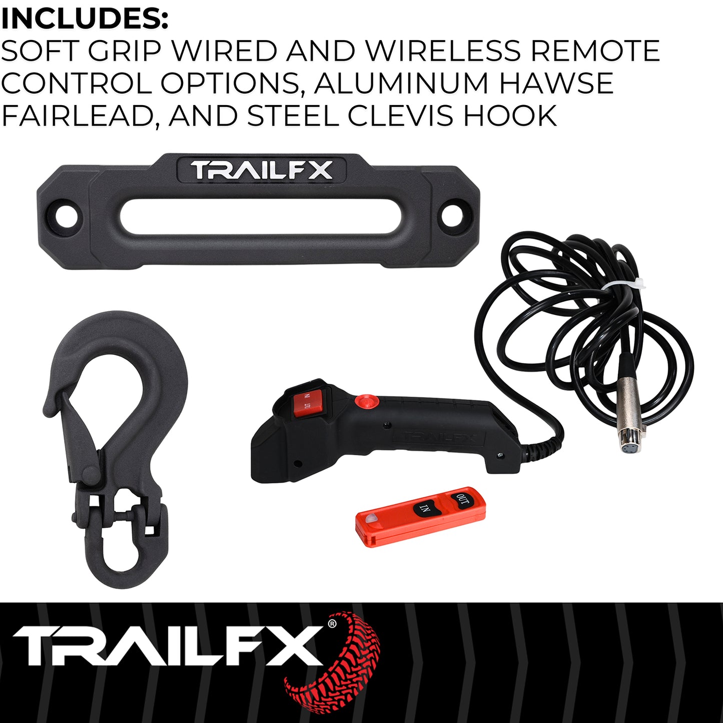 TrailFX Reflex 2.0 Synthetic Rope Winch 9500 Lb - WRS295B